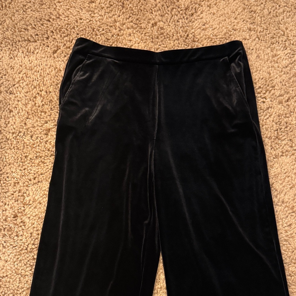 NWT J. Jill Wearever Collection Black Velvet Pants size Large Tall - Picture 5 of 16